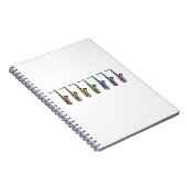 Lebendige Regenbogen-Tenorsaxophone Notizblock (Rechte Seite)