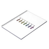 Lebendige Regenbogen-Tenorsaxophone Notizblock (Linke Seite)