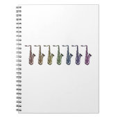 Lebendige Regenbogen-Tenorsaxophone Notizblock (Vorderseite)