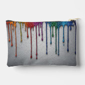 Lebendige Regenbogenfarbe tropft Zubehörtasche (Rückseite)