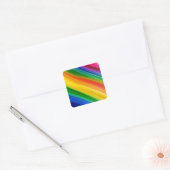 Lebendige Regenbogenfarben Quadratischer Aufkleber (Umschlag)