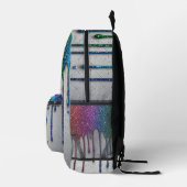 Lebendige Regenbogenfarben tropfen Bedruckter Rucksack (Rechts)