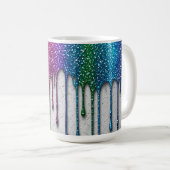 Lebendige Regenbogenfarben-Tropfen Kaffeetasse (VorderseiteRechts)
