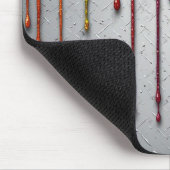 Lebendige Regenbogenfarben tropfen Mousepad (Ecke)
