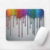 Lebendige Regenbogenfarben tropfen Mousepad (Mit Mouse)