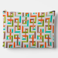 Lebendige Retro-3D-Geometrie-Labyrinth-Tasche