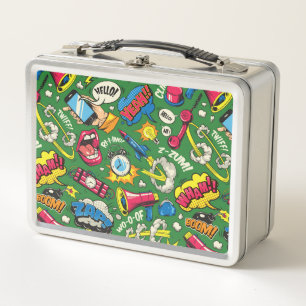 Lebendige Retro-Comic-Pop-Art-Metall-Lunchbox Metall Brotdose