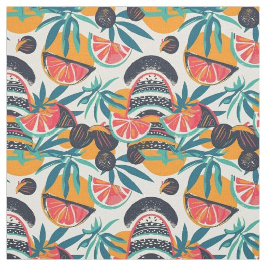 Lebendige Retro-Frucht Stoff (Muster)