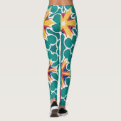 Lebendige Retro-Sternenexplosions-Geometrie-Muster Leggings (Rückseite)
