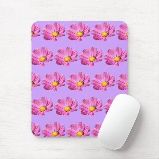 Lebendige rosa Blume mit einer Biene an einem Somm Mousepad (Mit Mouse)