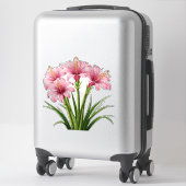Lebendige rosa Blumen Aufkleber (Koffer)