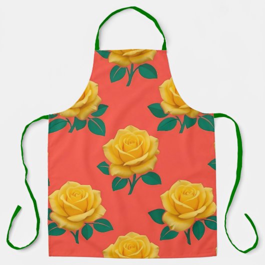 Lebendige rosa Blumen-Schürze für professionelle K Schürze (Vorderseite)
