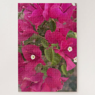 Lebendige rosa Bougainvillea-Blüten blühen in Tro Puzzle