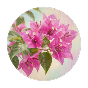Lebendige rosa Bougainvillea Tropische Blüten  Schneidebrett