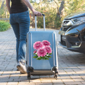 Lebendige rosa Chrysanthemen blühen Aufkleber (Koffer Insitu)