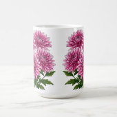 Lebendige rosa Chrysanthemen blühen Kaffeetasse (Mittel)