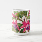 Lebendige rosa Fuchsienblüte Kaffeetasse (Mittel)