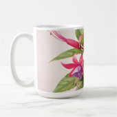 Lebendige rosa Fuchsienblüte Kaffeetasse (Links)