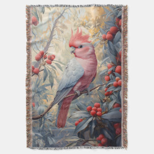 Lebendige Rosa Galah Cockatoo Decke