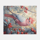Lebendige Rosa Galah Cockatoo Fleecedecke (Vorderseite (Horizontal))