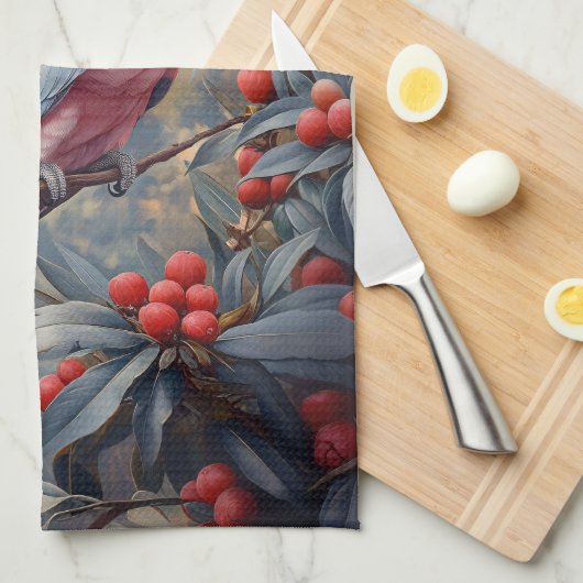 Lebendige Rosa Galah Cockatoo Geschirrtuch (Viertel Falte)