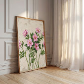 Lebendige rosa Jasmin-Minimalist-Wandkunst Poster
