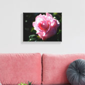 Lebendige rosa Kamelie Blume Leinwanddruck (Insitu (Wohnzimmer))