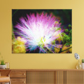 Lebendige rosa Mimosenblüte Leinwanddruck (Insitu (Wohnzimmer))