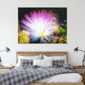 Lebendige rosa Mimosenblüte Leinwanddruck (Insitu (Schlafzimmer))