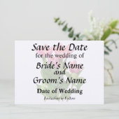 Lebendige rosa Tulpen Save The Date (Stehend Vorderseite)