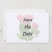 Lebendige rosa Tulpen Save The Date (Rückseite)