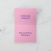 Lebendige rosa und violette Tulpen Dankeskarte (Innenseite)