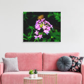 Lebendige rosa Wildblume Leinwanddruck (Insitu (Wohnzimmer))