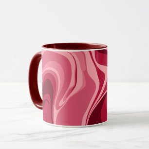 Lebendige rosa Wirbel der Leidenschaft Tasse