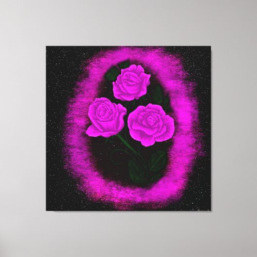 Lebendige Rosen Leinwanddruck (Vorderseite)