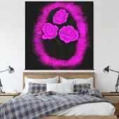Lebendige Rosen Leinwanddruck (Insitu (Schlafzimmer))