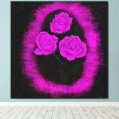 Lebendige Rosen Leinwanddruck (Insitu (Holzboden))