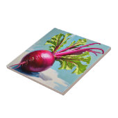Lebendige Rote-Bete-Magenta-Blätter Fliese (Seite)