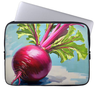 Lebendige Rote-Bete-Magenta-Blätter Laptopschutzhülle