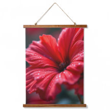 Lebendige rote Blume Makro Botanische Kunst