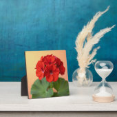 Lebendige rote Geranienblüte Fotoplatte (InSitu)