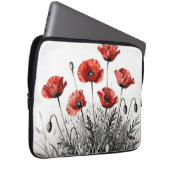 Lebendige Rote Mohnblumenwiese Laptopschutzhülle (Vorne Rechts)