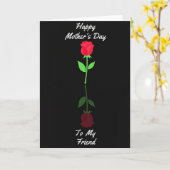 Lebendige rote Muttertags-Blumenkarte Karte (Gelbe Blume)