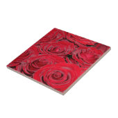 Lebendige rote Rosen  Fliese (Seite)