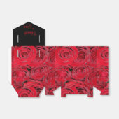 Lebendige rote Rosen Geschenkschachtel (Ungefaltet)