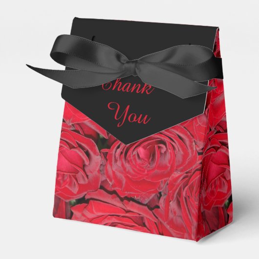 Lebendige rote Rosen Geschenkschachtel (Vorderseite)