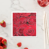 Lebendige rote Rosen Serviette (Beispiel)