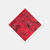 Lebendige rote Rosen Serviette (Ecke)