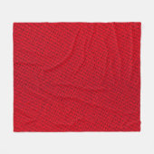 Lebendige rote Stofftextur Fleecedecke (Vorderseite (Horizontal))