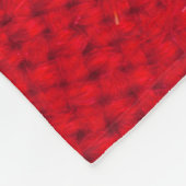 Lebendige rote Stofftextur Fleecedecke (Ecke)